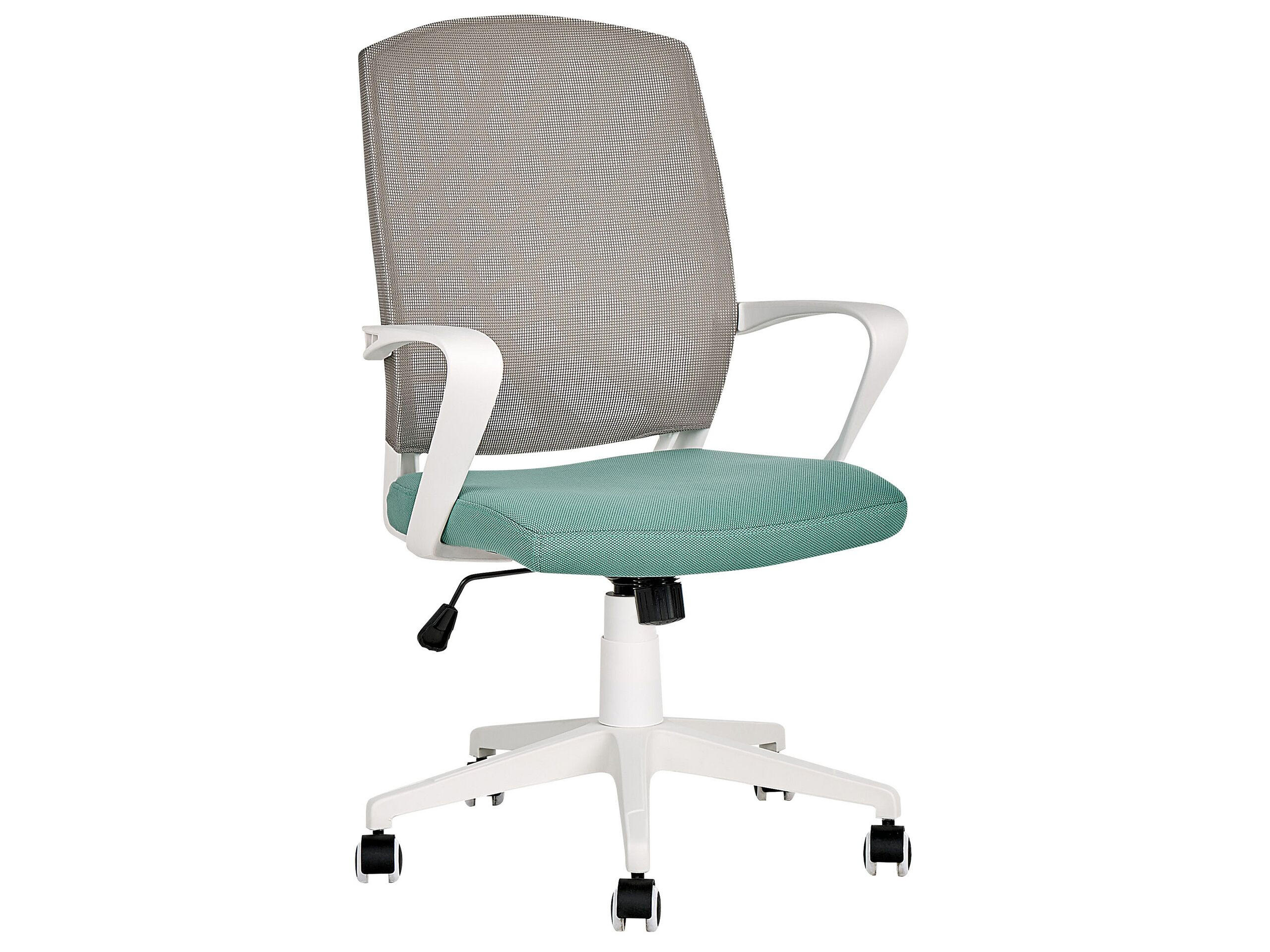BÜROSTUHL Polyester Grau Bonny - Grau, Kunststoff/Textil (66/97/47cm) - Beliani