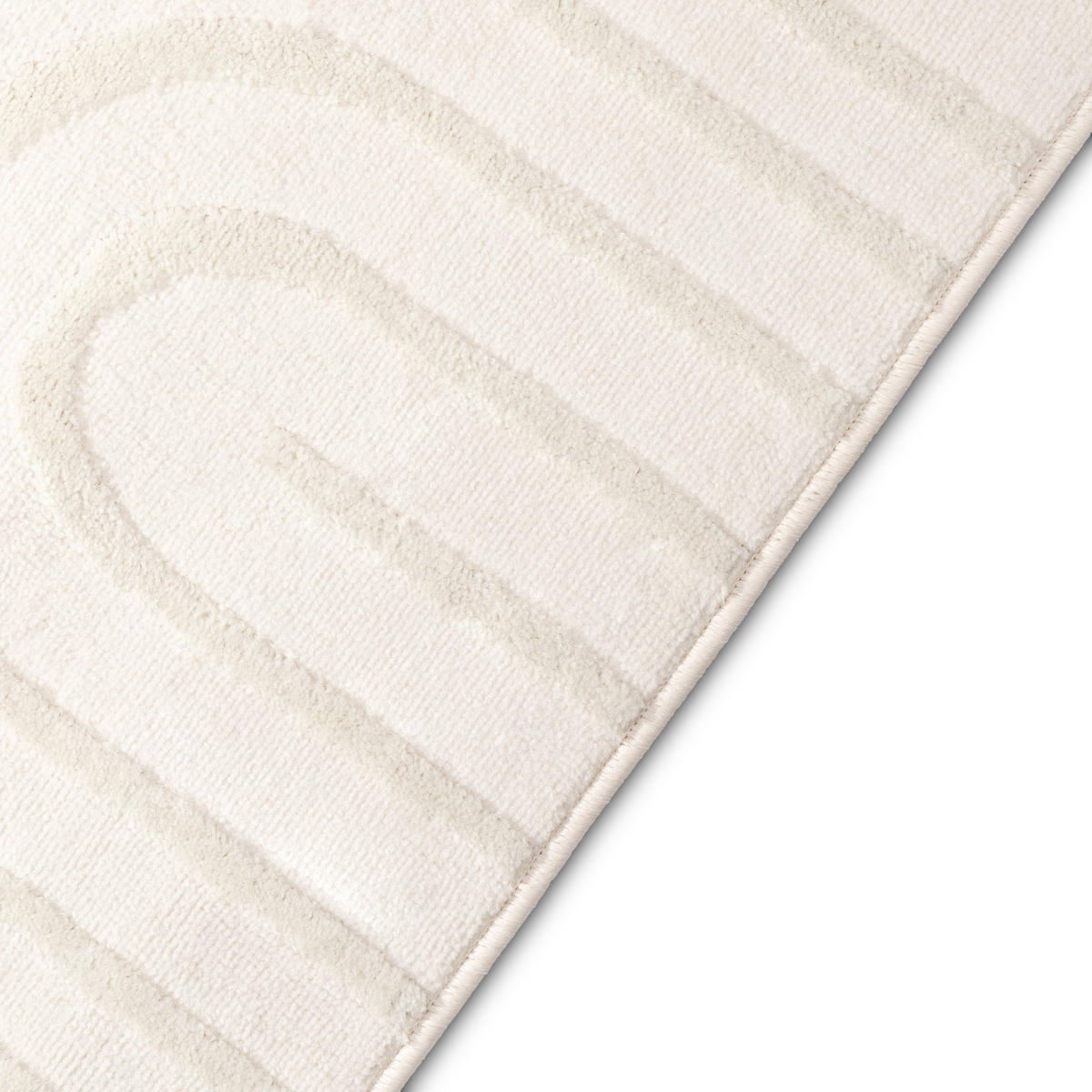 TEPPICH HYGGE Cremeweiß Quadrat 160/160 cm - Creme, Textil (160/160cm) - Tapiso