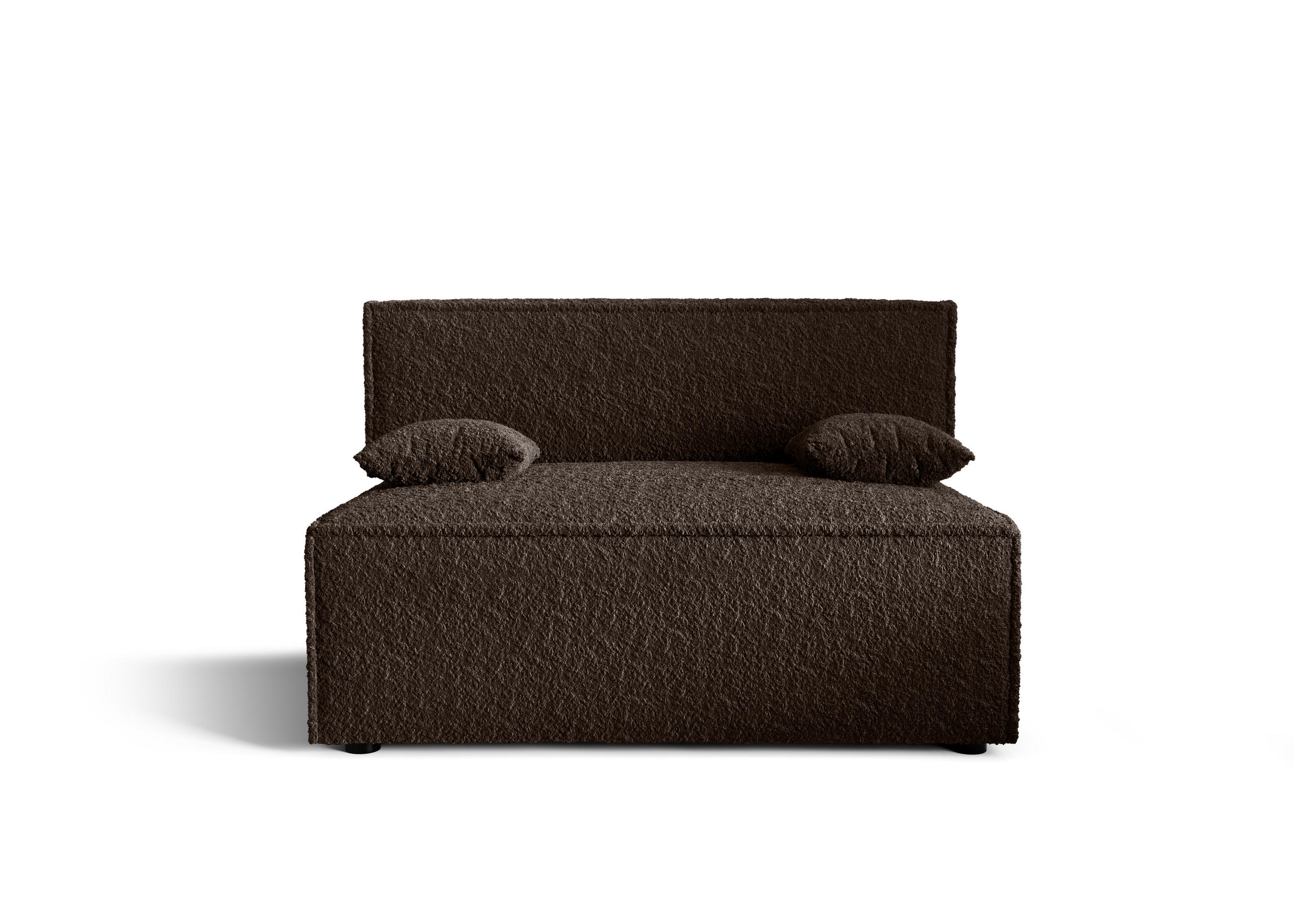 SOFA Mira ohne Armlehnen mit Schlaffunktion - Dunkelbraun, Textil (131/90/85cm) - SIMKAM Furniture