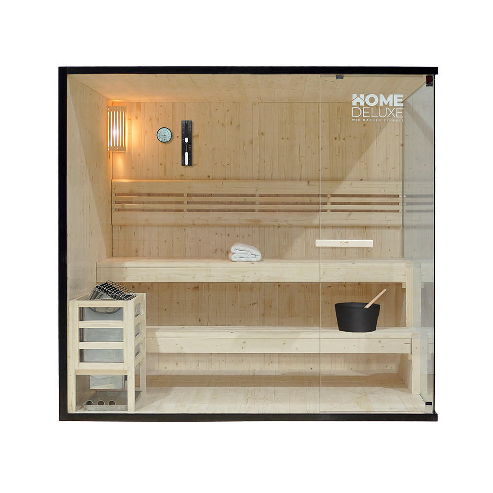 SAUNA SHADOW XL - XL - Naturfarben, Holz (200/190/150cm) - Home Deluxe