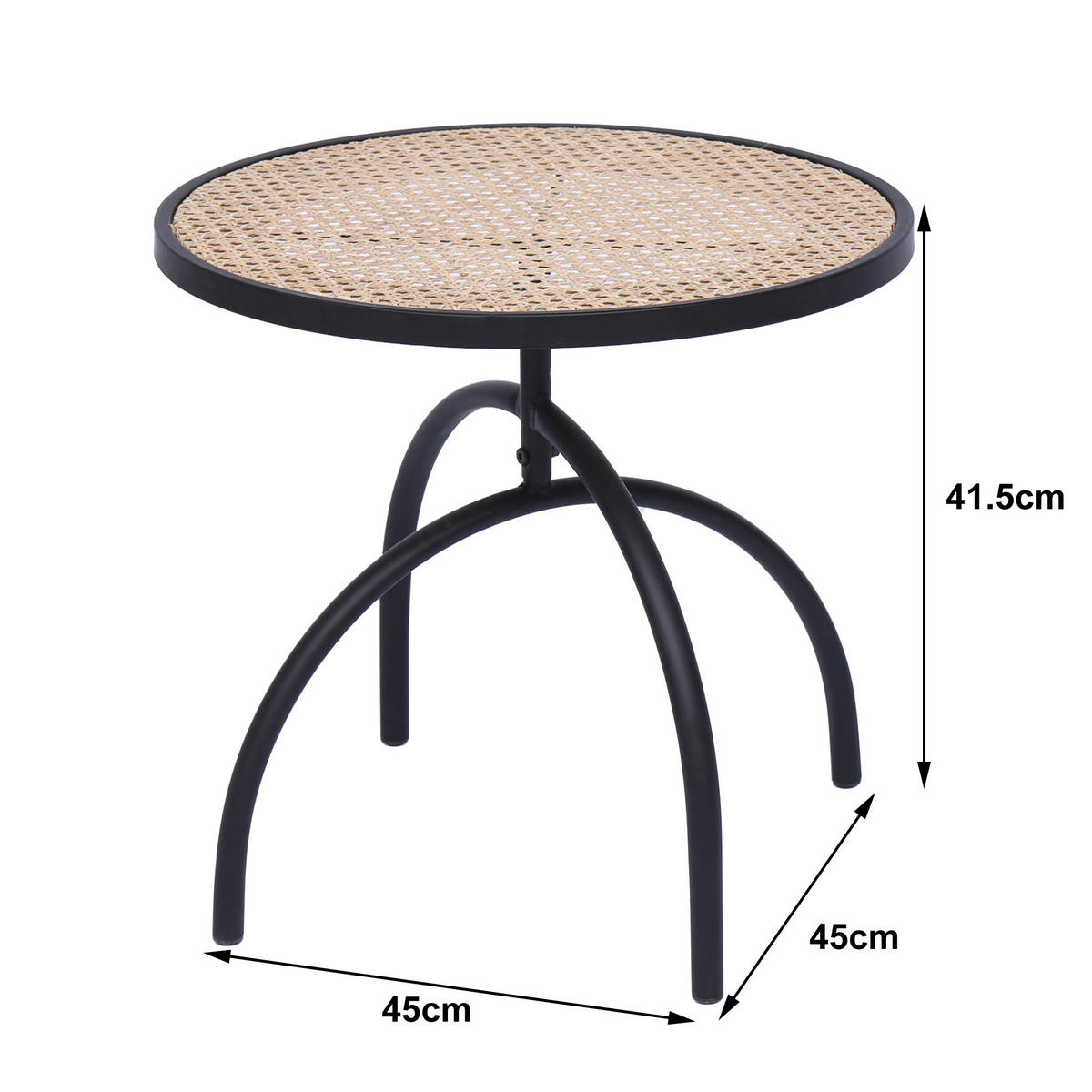 BEISTELLTISCH Rund Schwarz 45 x 45 x 41.5 cm - Schwarz, Holz (45/45/41.5cm) - Nordlys