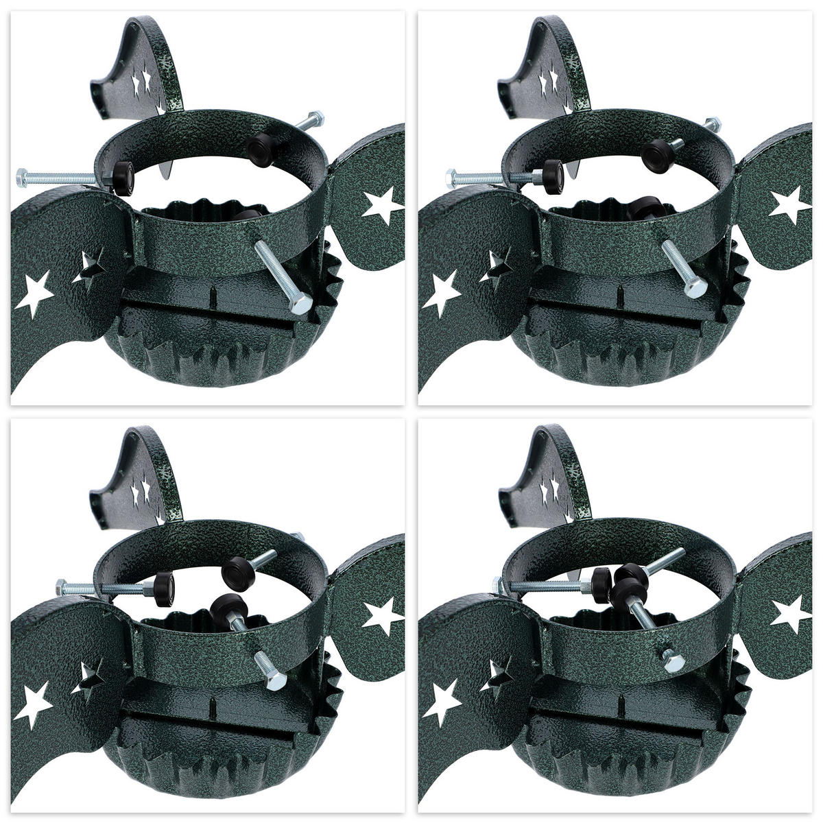 KADAX Weihnachtsbaumständer Weihnachtsbaumständer aus Metall mit Schale - Grün, Kunststoff/Metall (17.5cm) - KADAX