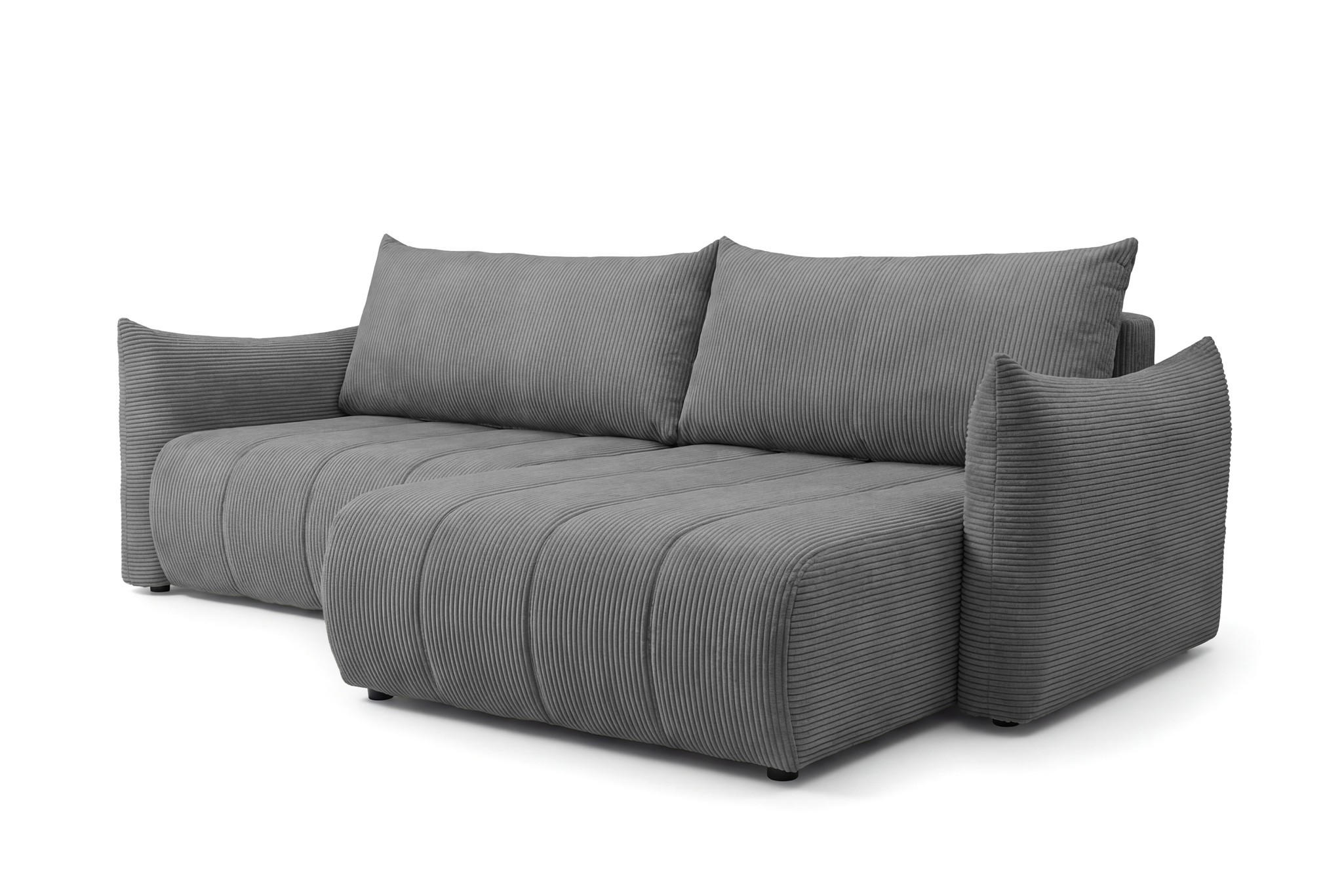 Fun Möbel Ecksofa Grau 260x154 cm
