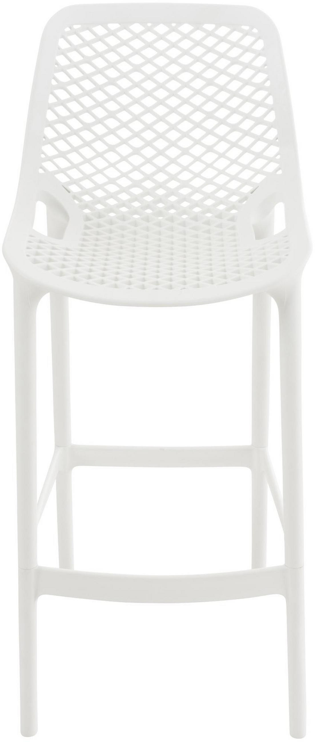 BARHOCKER 2er Set Kunststoff Weiß - Weiß, Kunststoff (45/105/53cm) - CLP