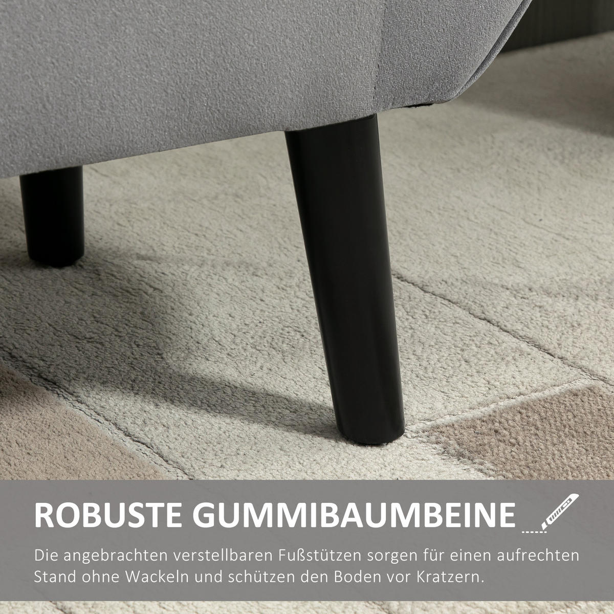 SITZBANK, Polsterbank, Grau - Grau, Kunststoff (42/66/118cm) - HOMCOM