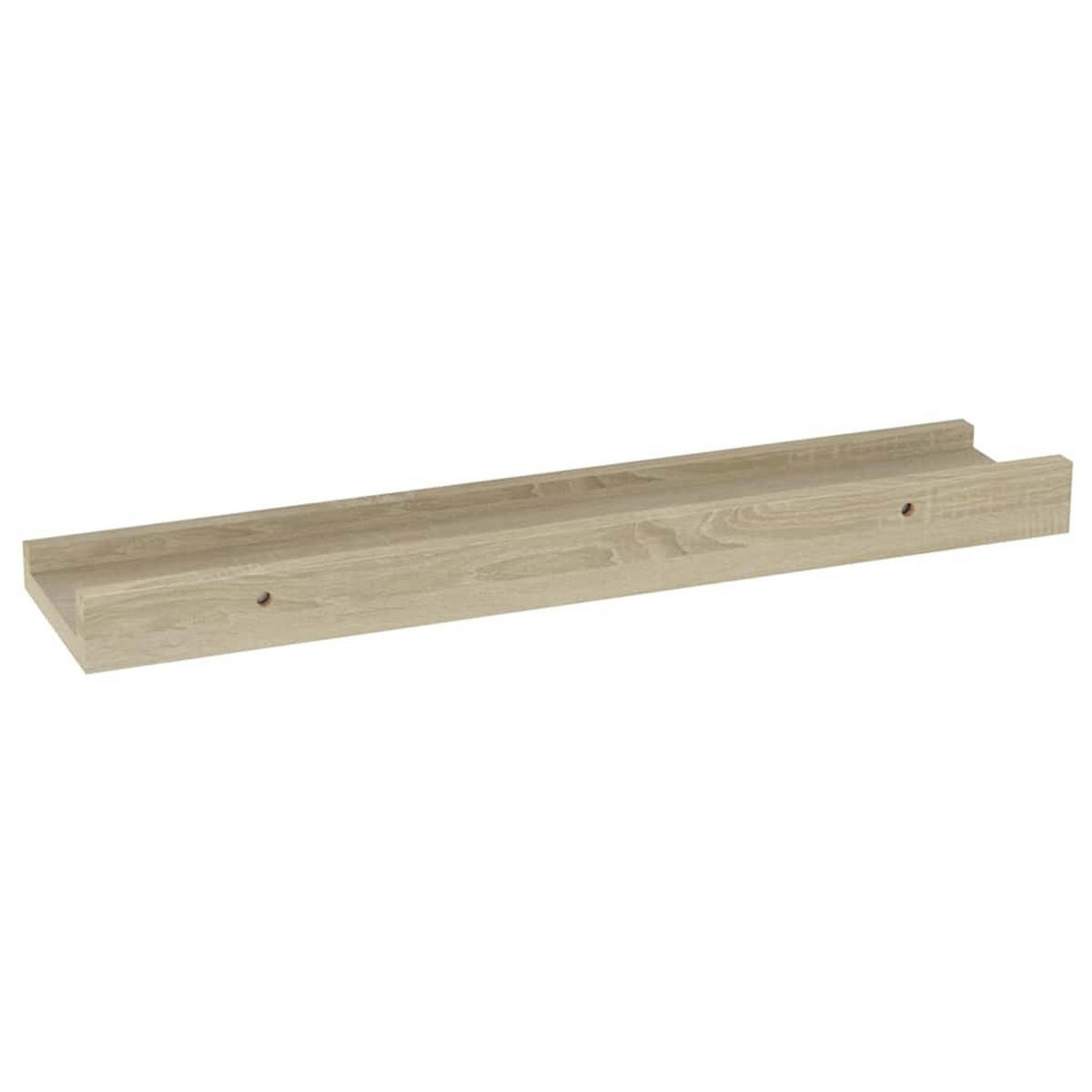 WANDREGALSET 2-teilig 40/9/3 cm aus MDF Sonoma-Eiche Max. Belastbarkeit 5 KG - Sonoma Eiche, Holzwerkstoff (40/3/9cm) - vidaXL