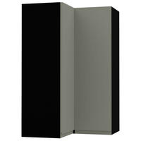 ECKHÄNGESCHRANK Avellino W14/60 Schwarz / Reed Green Acryl Matt 60 / 60 / 96cm - Schwarz/Grün, Holz/Holzwerkstoff (60/96/60cm) - Feldmann-Wohnen