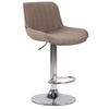 BARHOCKER Stoff taupe - Taupe/Chromfarben, Textil/Metall (50/86/50cm) - CLP