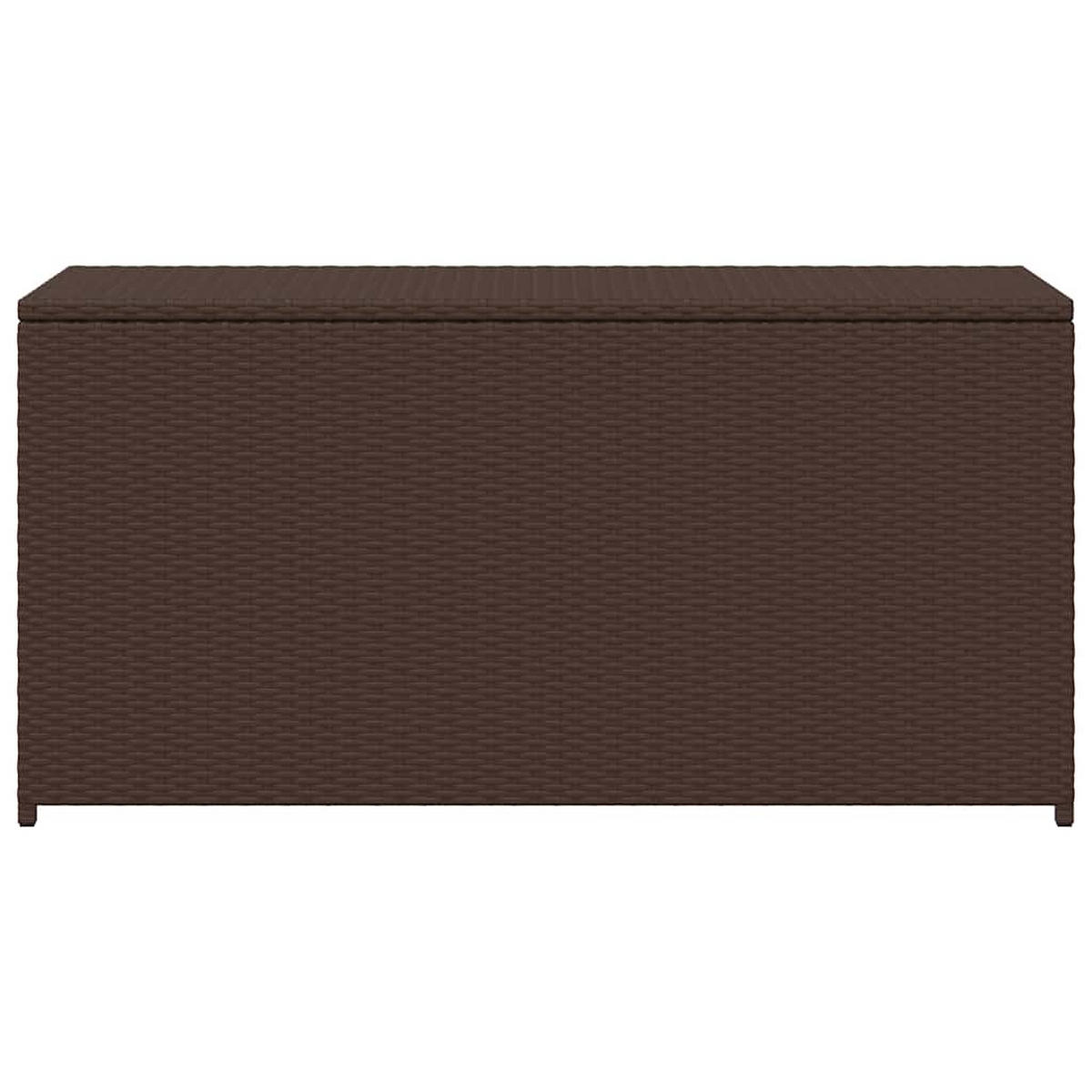 GARTEN-AUFLAGENBOX Braun 120/50/60 Cm Poly Rattan - Braun, Kunststoff (50/60/120cm) - vidaXL