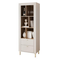 VITRINE AVENA, 60/40/169 cm Kaschmir / Eiche - Kaschmir, Holzwerkstoff/Kunststoff (60/169/40cm) - Idohome