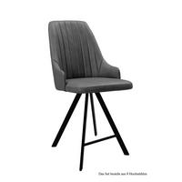 THEKENSTUHL drehbar (8er-Set) Diannah 52x108x60 Schwarz/Grau - Schwarz/Grau, Kunststoff (60/108/52cm) - 58aufmkessel