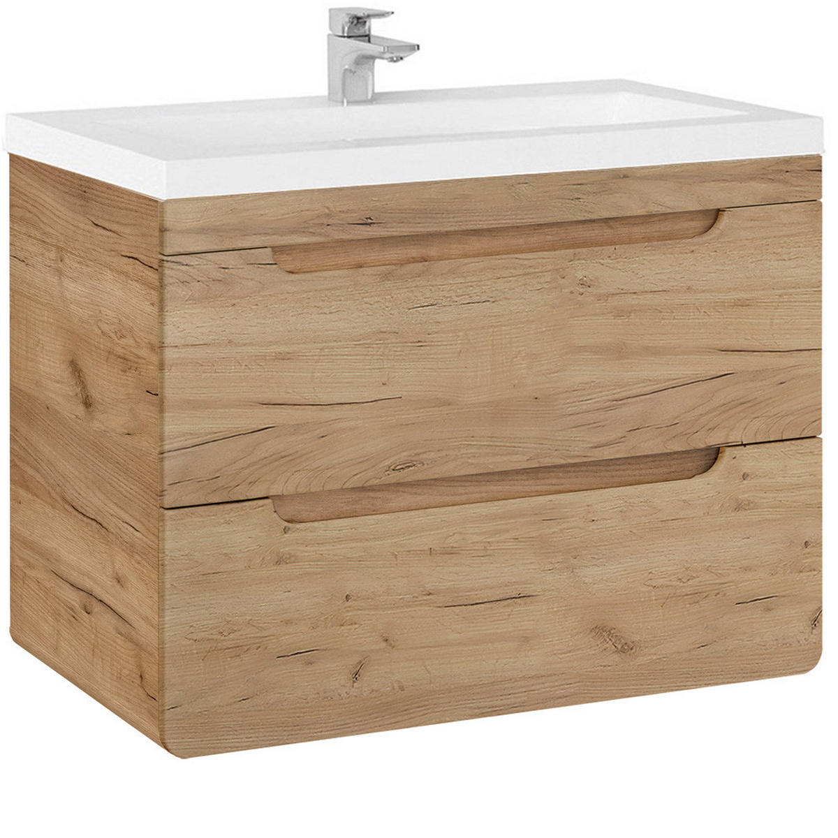 WASCHTISCH Luton-56 - Braun, Holzwerkstoff (81/63/46cm) - Lomado