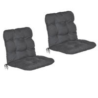NIEDERLEHNERAUFLAGE Flair NL 100/50/8cm Graphitgrau (2tlg) - Graphitfarben, Textil (50/8/100cm) - Beautissu 