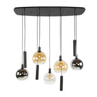 HÄNGELAMPE Sfera - Schwarz - 60/130/150 cm - Schwarz, Metall (60/130/150cm) - Hoyz Collection
