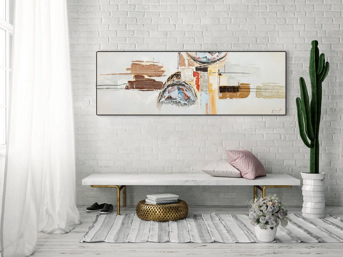 OLEJOMAĽBA 150/50 cm, Zvieratá - hnedá, drevo/textil (150/50cm) - KUNSTLOFT