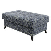 POLSTERHOCKER Nord - Silberfarben/Schwarz, Holz/Textil (106/44/67cm) - MIRJAN24