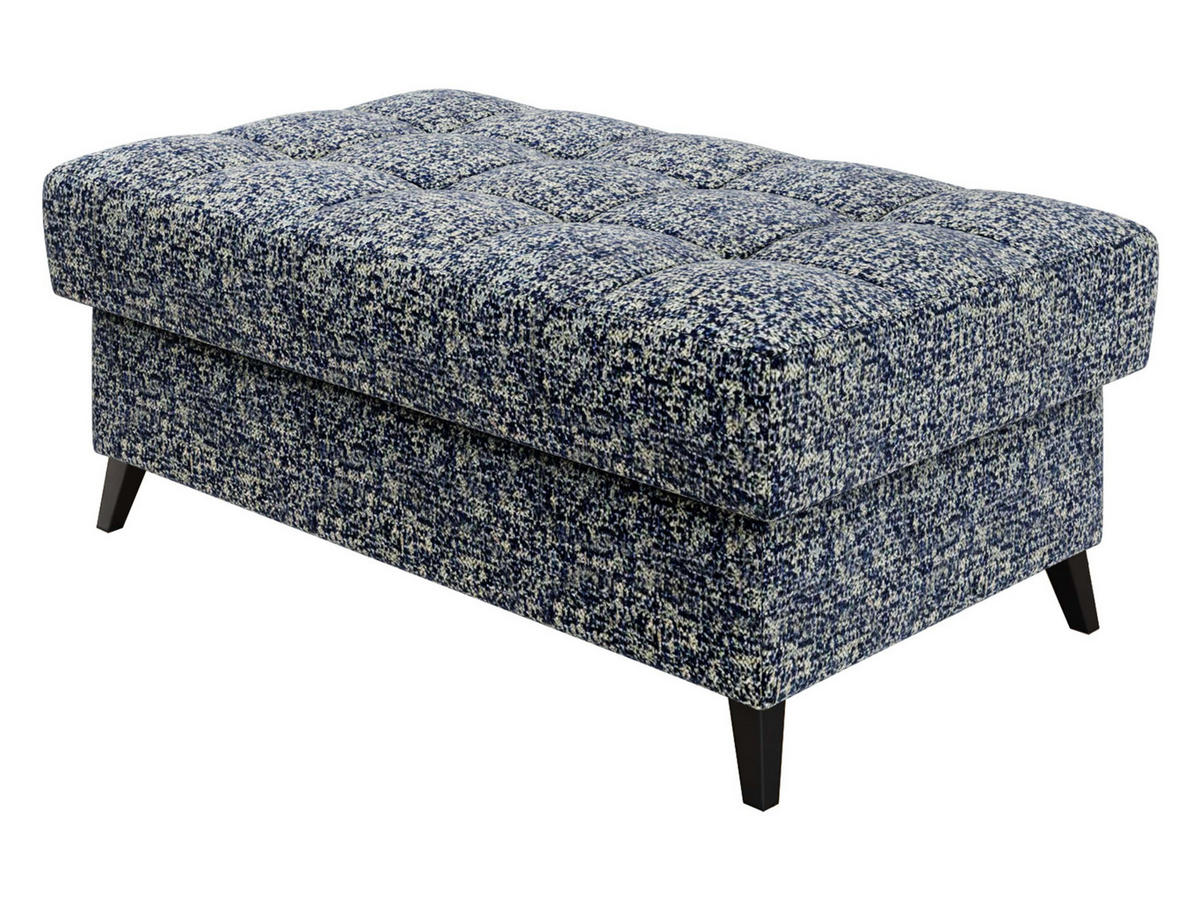 POLSTERHOCKER Nord - Silberfarben/Schwarz, Holz/Textil (106/44/67cm) - MIRJAN24