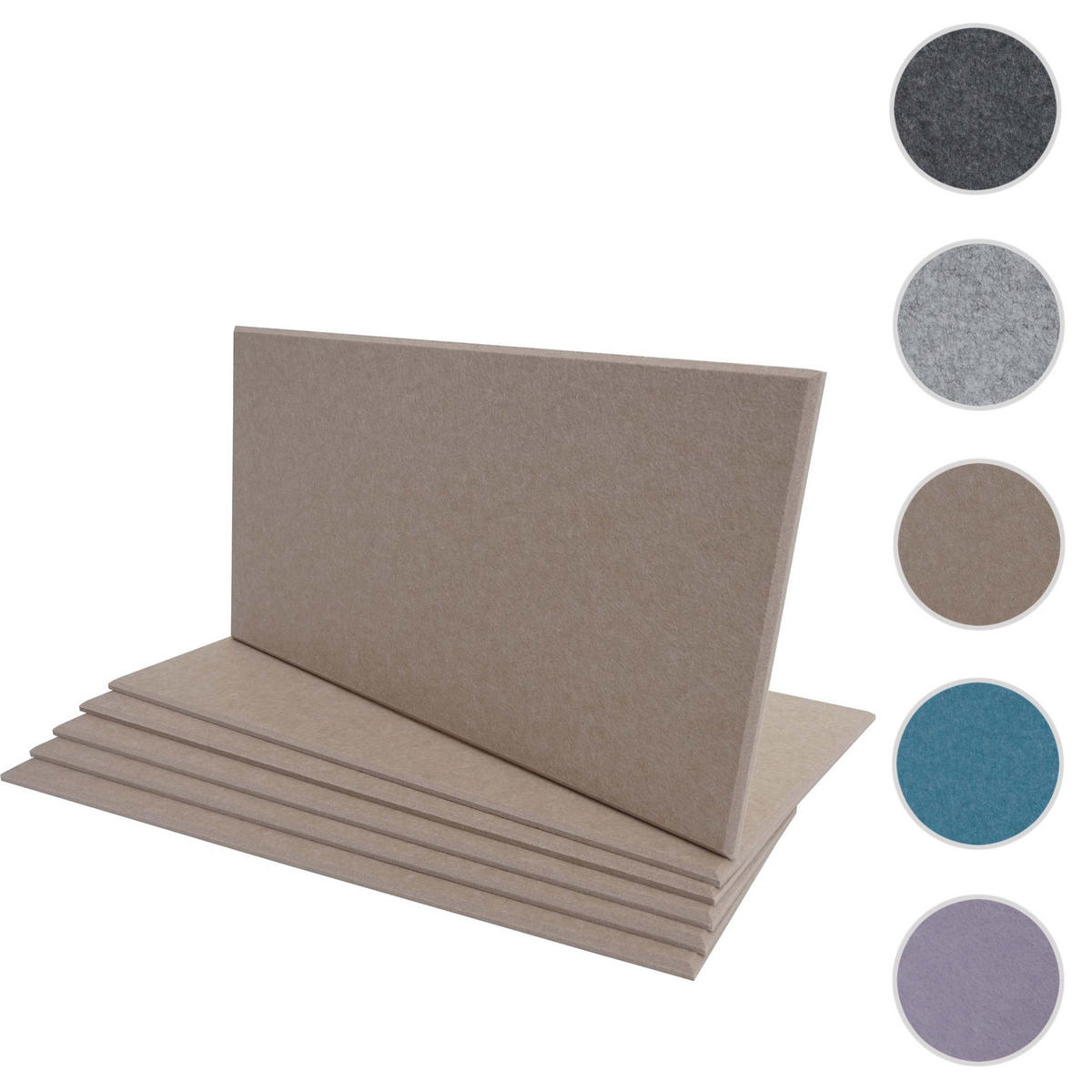 AKUSTICKÝ STENOVÝ PANEL Hnedá Kompletná sada - hnedá, textil (30/60/1cm) - MCW