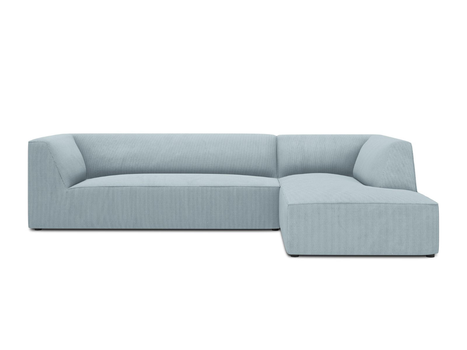 ECKSOFA rechts Ruby aus Cord hellblau 4 Sitzplätze - Hellblau, Textil (180/273cm) - Micadoni