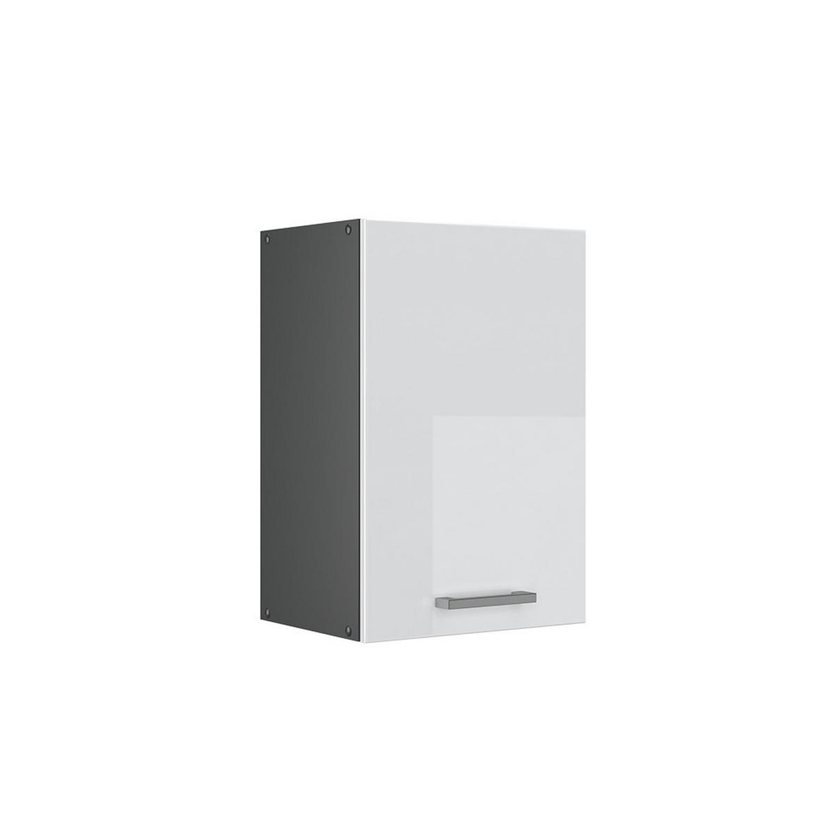 HÄNGESCHRANK R-Line Weiß Hochglanz 40 cm - Weiß Hochglanz/Anthrazit, Holzwerkstoff (40/60/31cm) - Vicco