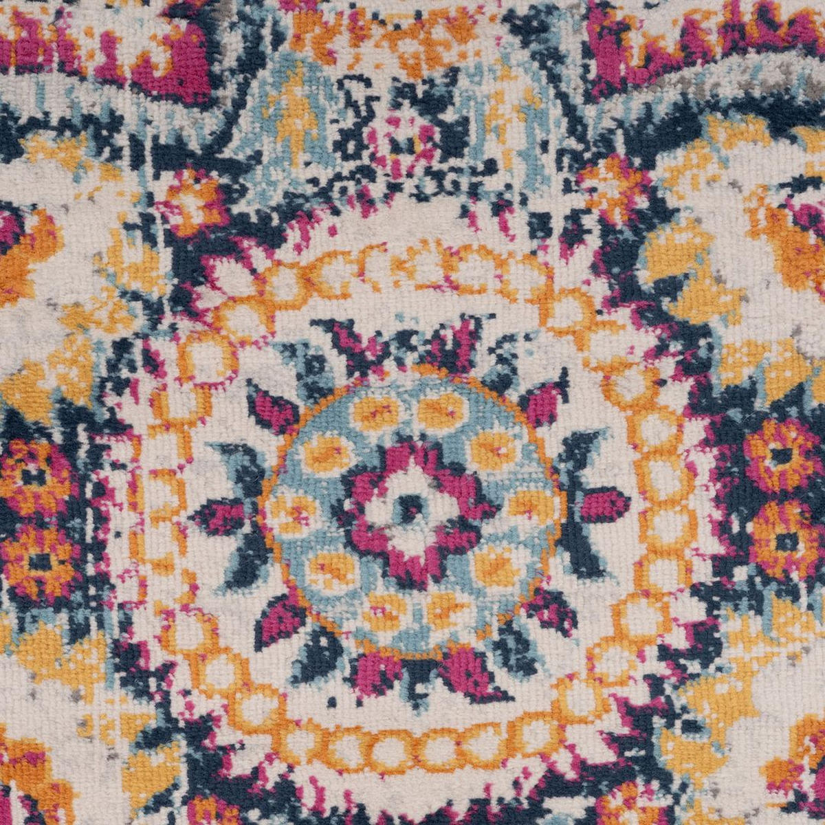VINTAGE-TEPPICH Joyful Multi - Türkis, Textil (200/290cm) - Kukoon Rugs