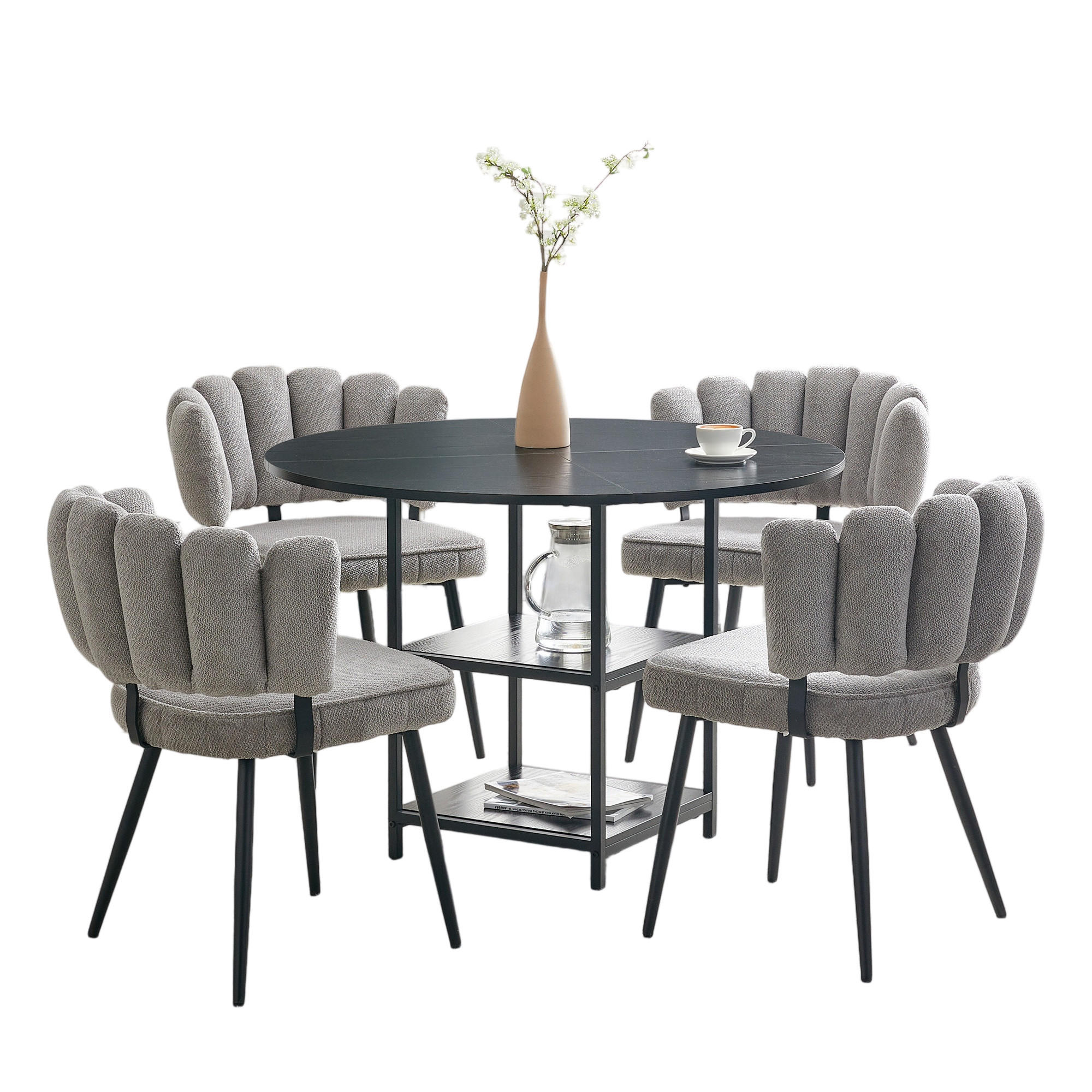 ComfortXL Essgruppe Grau 107x75x107 cm