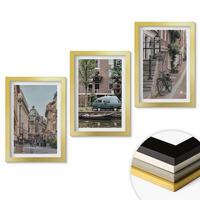 WANDBILDER 3er Set - 20x30 cm Goldrahmen - Stadtansichten von Gebäuden - Goldfarben, Kunststoff (20/30cm) - ArtPrintCave