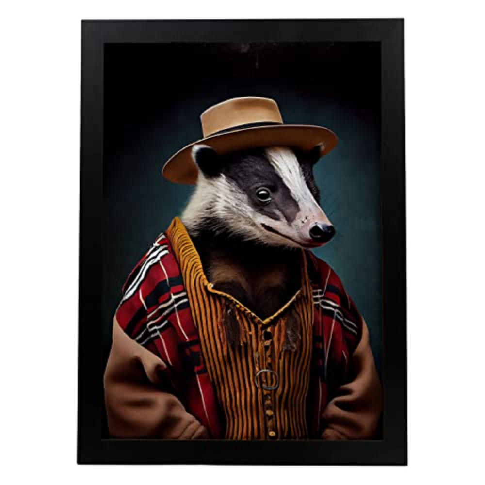 POSTER Dachs In Voller Farbe Fotostil A4 Rahmenlos - Klar, Papier (29.7/5/21cm) - Nacnic