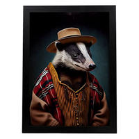 POSTER Dachs In Voller Farbe Fotostil A4 Rahmenlos - Klar, Papier (29.7/5/21cm) - Nacnic