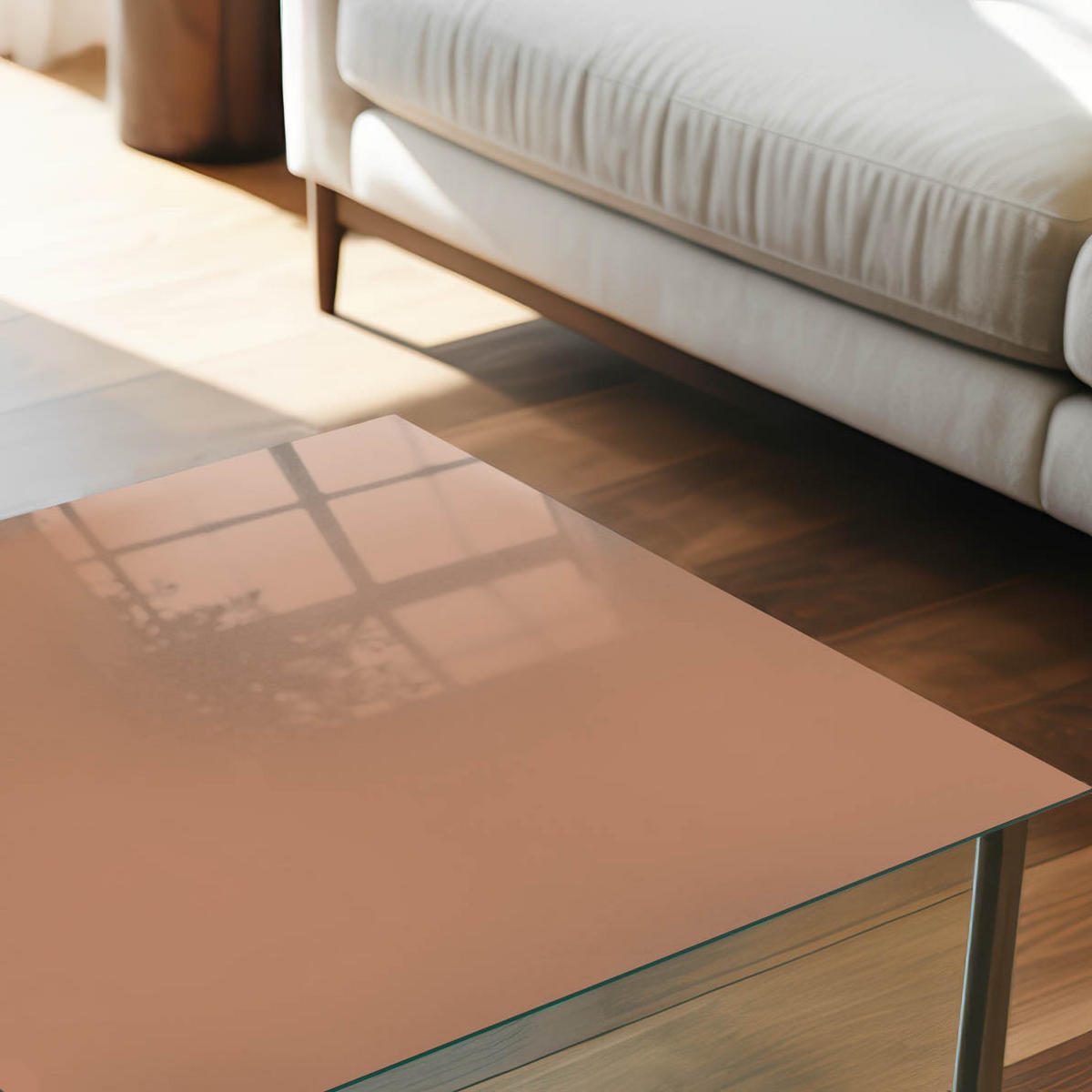 TISCHPLATTE 50x50 cm – Mattorange - Orange, Glas (50/50/0.4cm) - Wallfluent