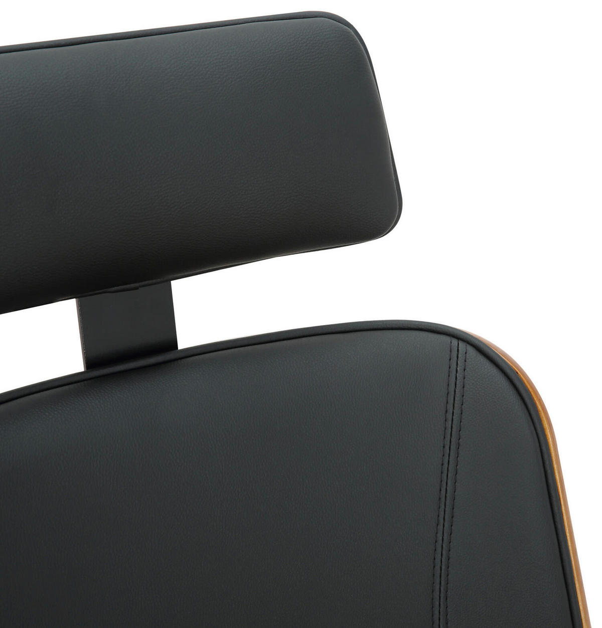 BÜROSTUHL Daytona, Walnuss/Schwarz - Schwarz, Textil/Metall (70/125/70cm) - TPFLiving