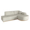 ECKSOFA Ottomane Rechts ARRIO-L1 - 243x171x83 cm Creme - Hellgrau/Creme, Holzwerkstoff/Textil (243/171cm) - ALTDECOR