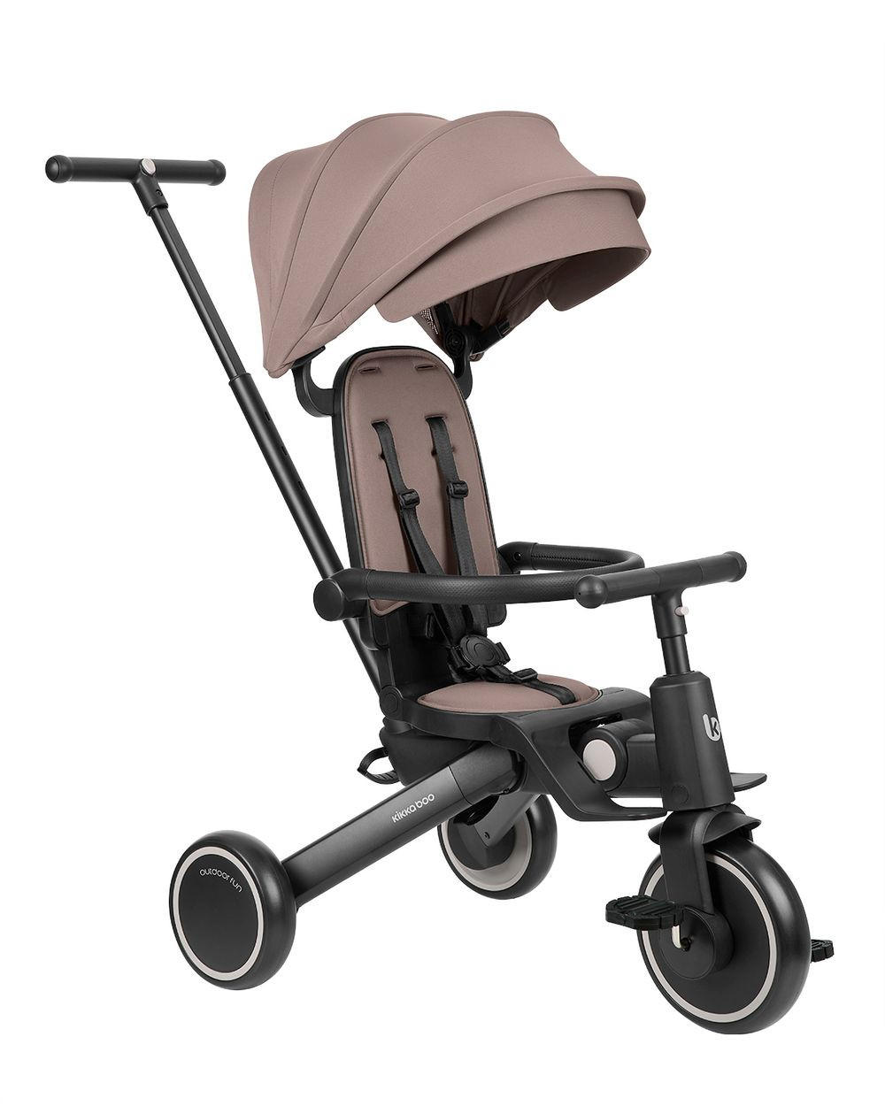 DREIRAD 5 in 1 Trix 2 beige zusammenklappbar, verstellbare Rückenlehne, Gurt - Beige, Metall (54/52/98cm) - Kikka boo
