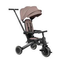 DREIRAD 5 in 1 Trix 2 beige zusammenklappbar, verstellbare Rückenlehne, Gurt - Beige, Metall (54/52/98cm) - Kikka boo