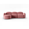 ECKSOFA links Blair aus Samt lachs 4 Sitzplätze - Pink, Textil (155/272cm) - Micadoni