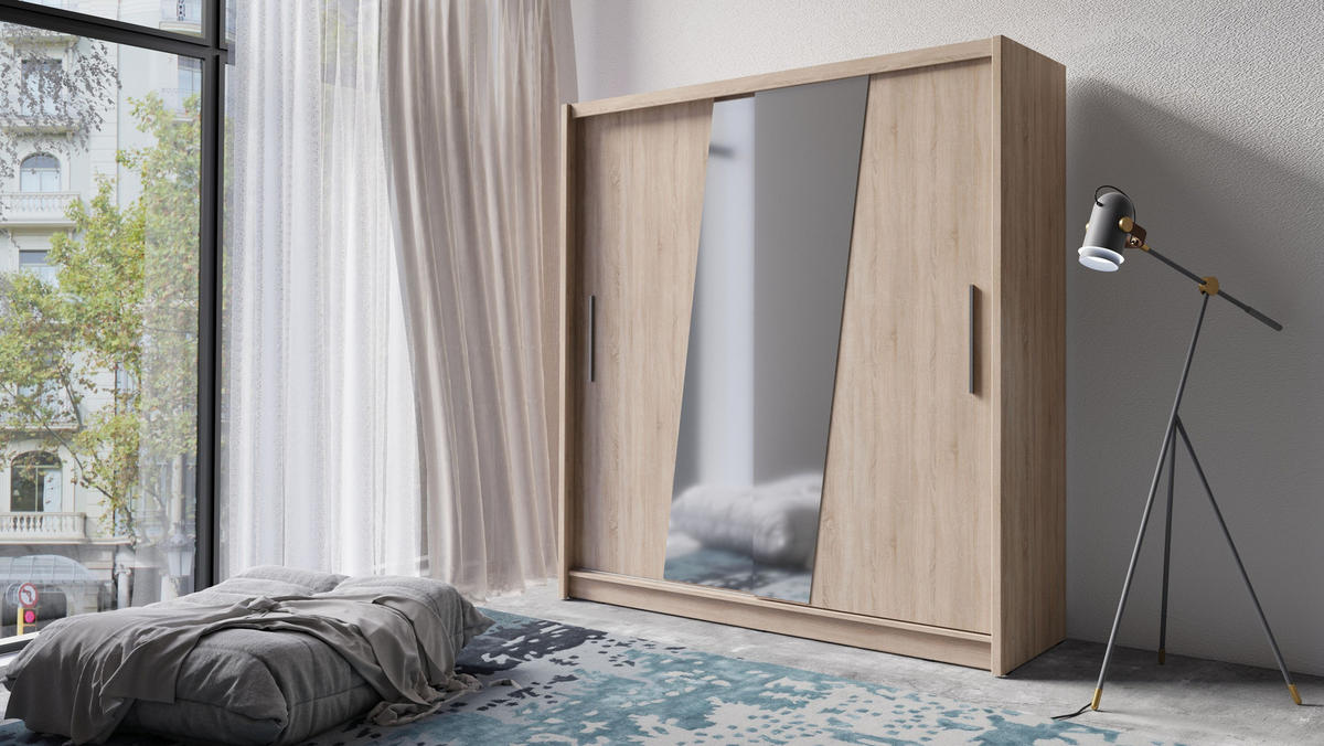 KLEIDERSCHRANK Eiche Sonoma 204/215/62 - Sonoma Eiche, Holzwerkstoff (204/215/62cm) - RAUMHIRSCH FURNITURE