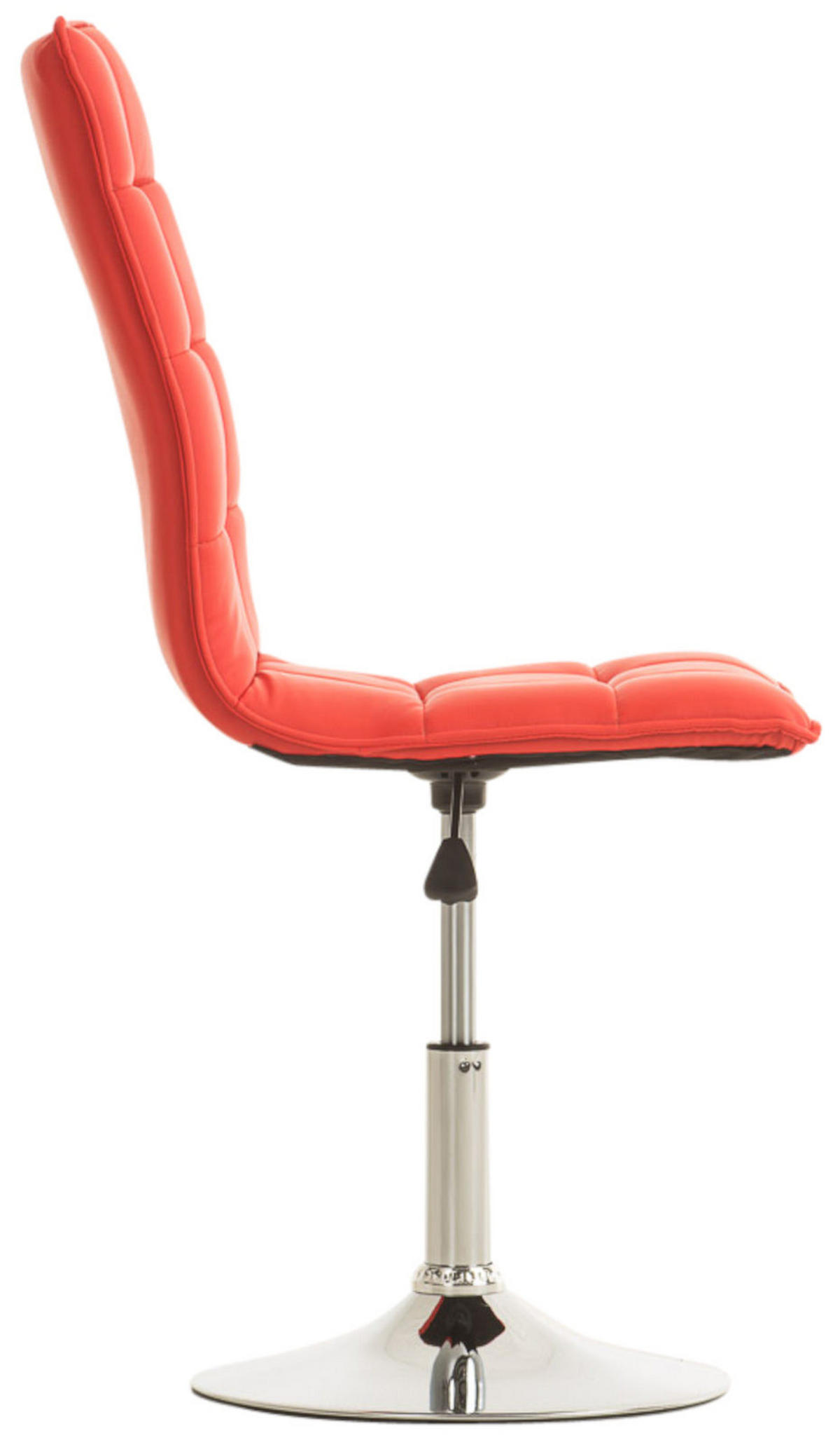 DREHSTUHL 2er Set Lederlook rot - Chromfarben/Rot, Textil/Metall (43/90/56cm) - CLP