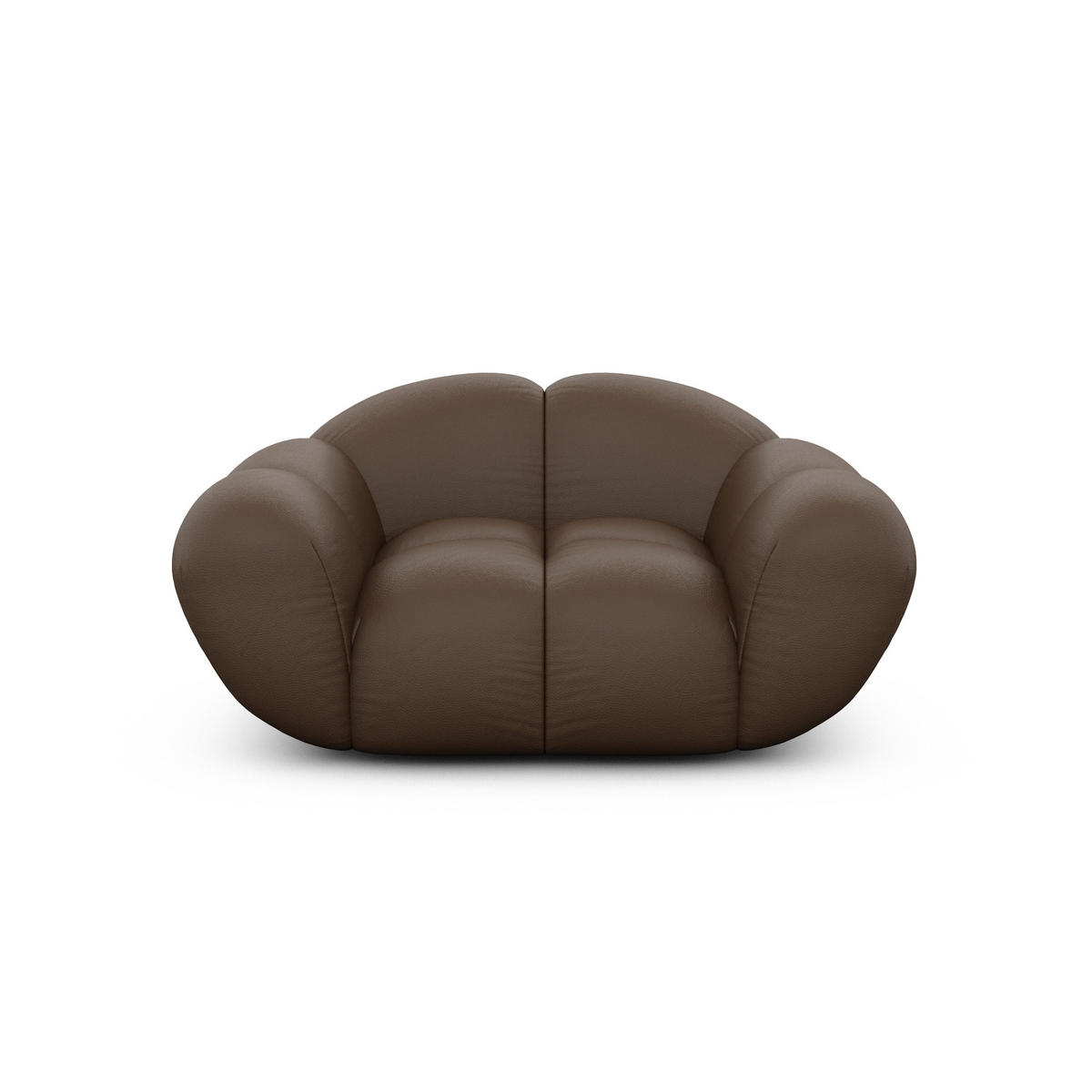 SESSEL Echtleder Dunkelbraun - Dunkelbraun, Leder (135/70/93cm) - VAROYAL
