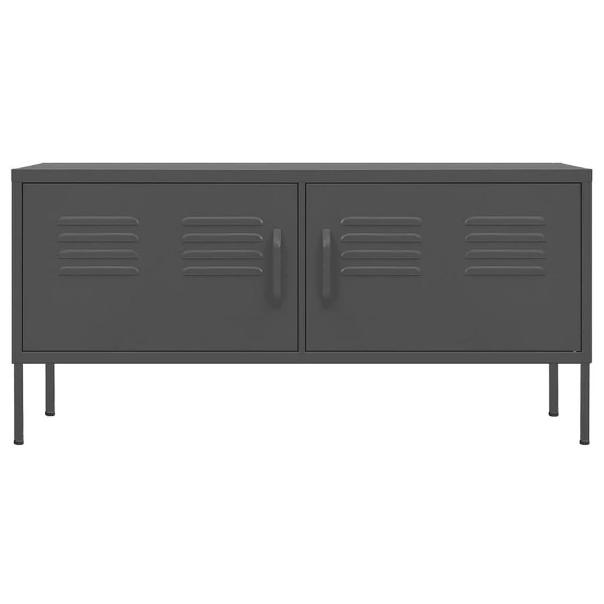 TV-SCHRANK Anthrazit 105/35/50 Cm Stahl - Anthrazit, Metall (105/50/35cm) - vidaXL