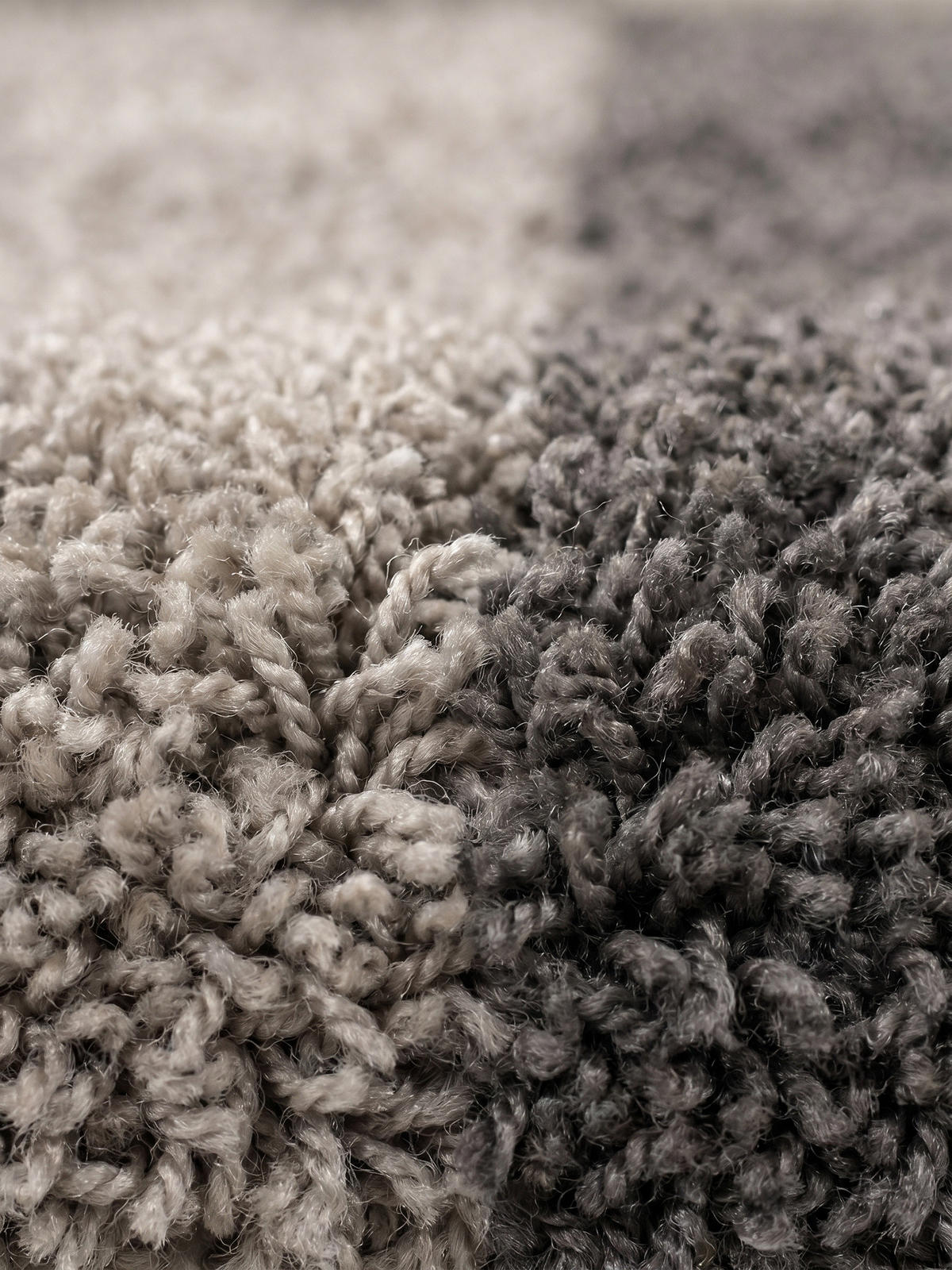TEPPICH Wohnzimmer Hochflor Karo Weich Flauschig Waschbar OEKO-TEX Rund Taupe 200x200 cm – WERFEN - Braun, Textil (200/200cm) - KADIMA DESIGN