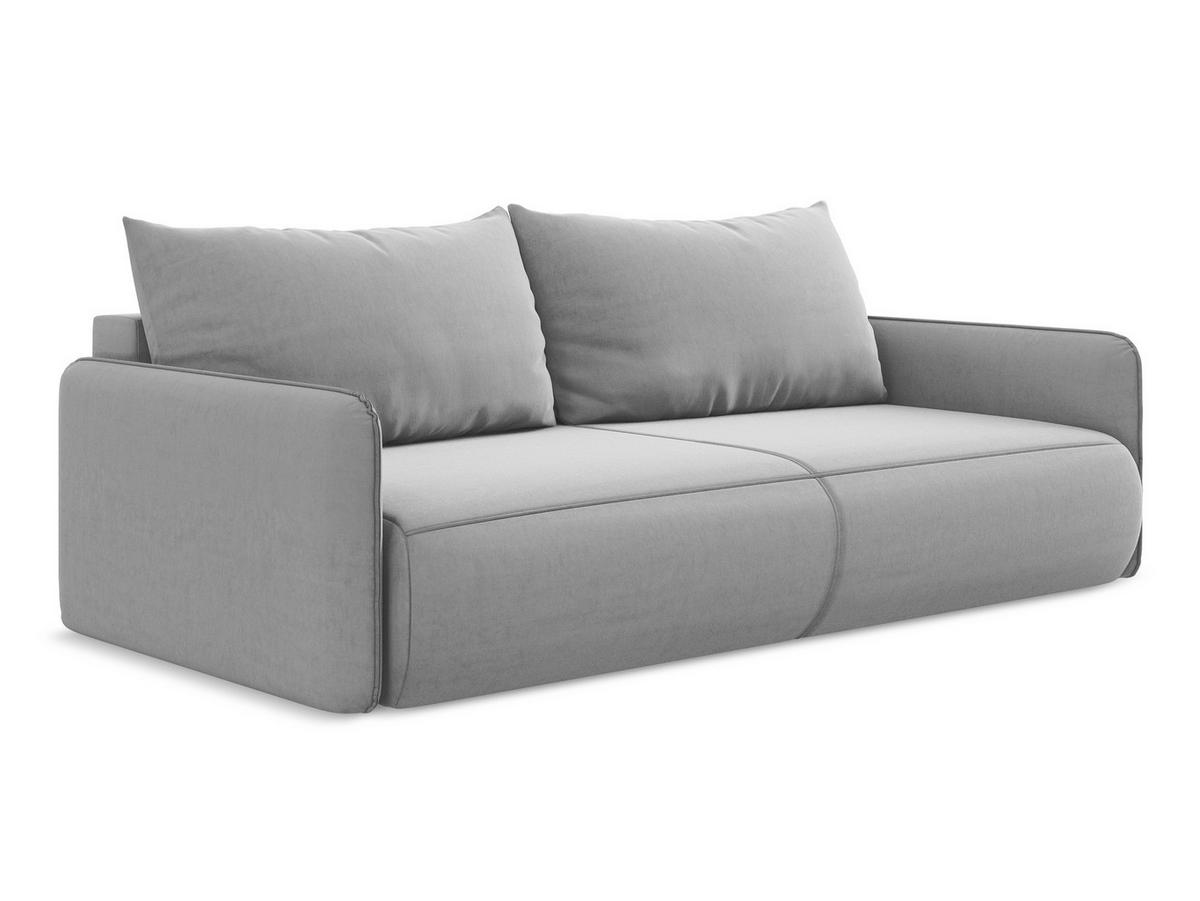 3-SITZER SOFA mit Schlaffunktion Samt Stoff Grau - Schwarz/Grau, Kunststoff/Textil (216/86/105cm) - Makamii