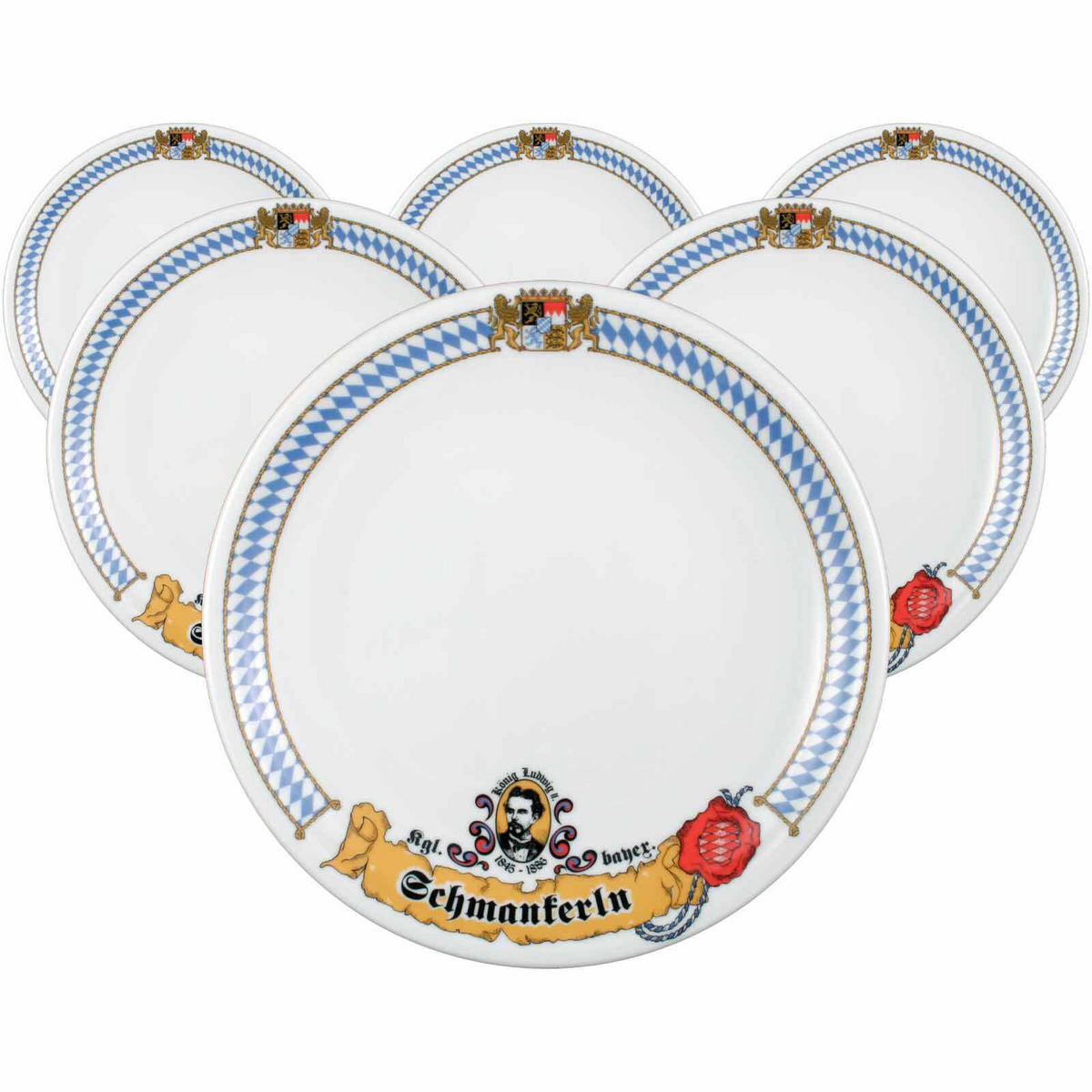 SPEISETELLER Compact Bayern bunt ø 27 cm 6er Set - Multicolor, Keramik (27cm) - Seltmann Weiden