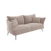 SCHLAFSOFA GERADE Samt Taupe 210cm - Taupe, Textil (210/90/105cm) - Sia Home
