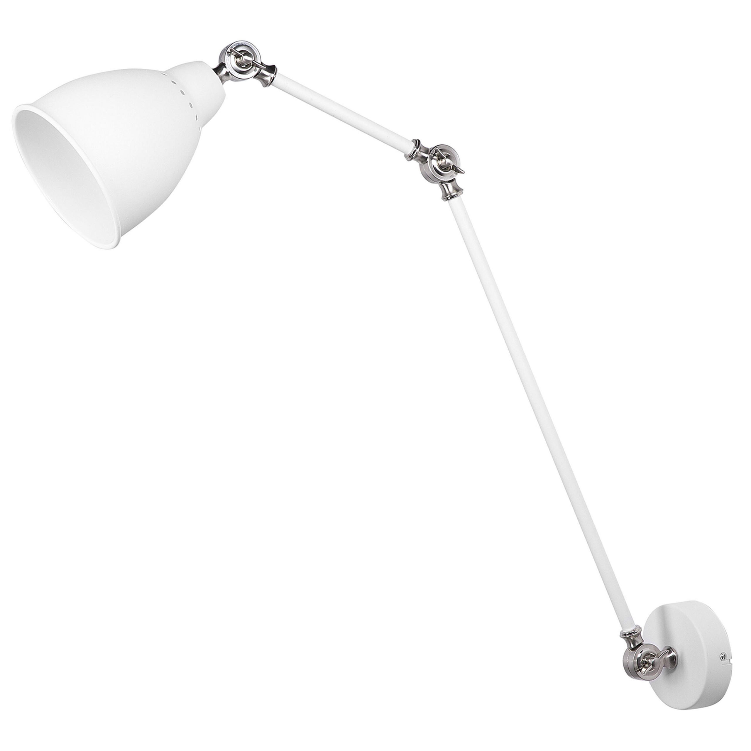 WANDLEUCHTE Mississippi 78/14/18-44 cm - Weiß, Metall (14/44/78cm) - Beliani