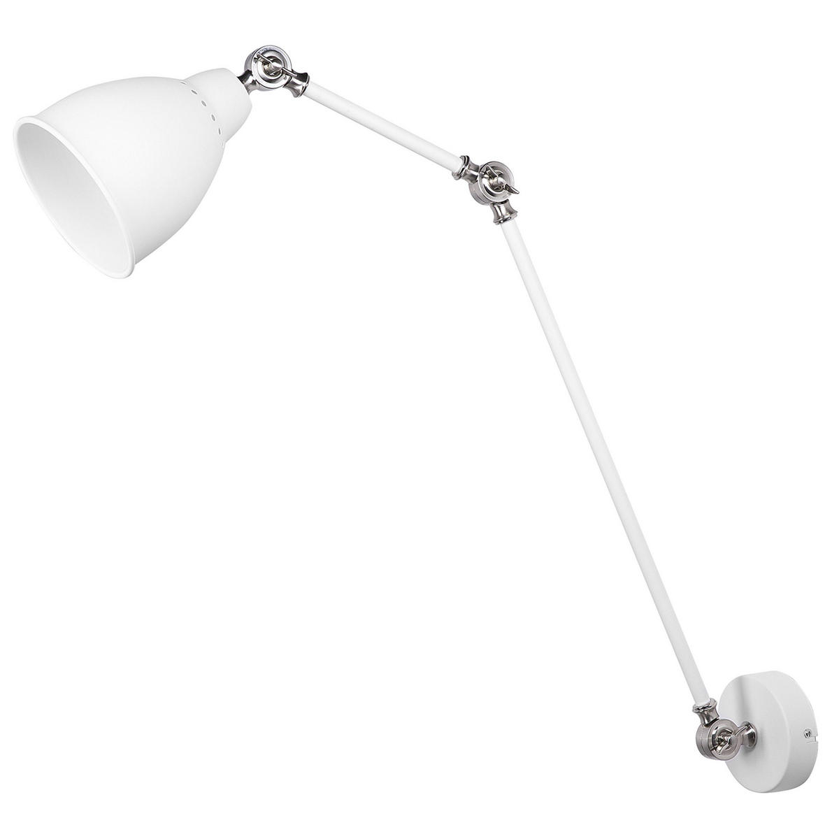 WANDLEUCHTE Mississippi 78/14/18-44 cm - Weiß, Metall (14/44/78cm) - Beliani