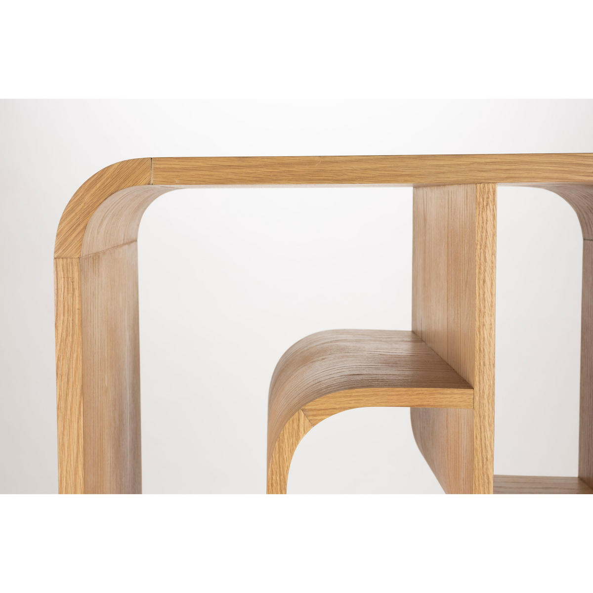STANDREGAL Seven Niedrig Holz Natur - Naturfarben, Holz (60/160/35cm) - Zuiver
