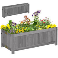 HOCHBEET DE-12285 klappbar, 70/30/25 cm Grau - Grau, Holz (70/25/30cm) - ComfortXL