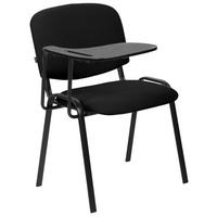 BESUCHERSTUHL Stoff schwarz - Schwarz, Textil/Metall (53/81/71cm) - CLP