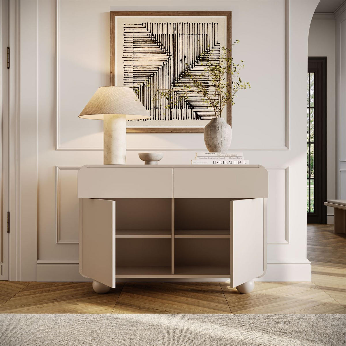 KOMMODE OLIVIO KSZ108 Kaschmir - Kaschmir, Holzwerkstoff (108/75/39cm) - Lookway