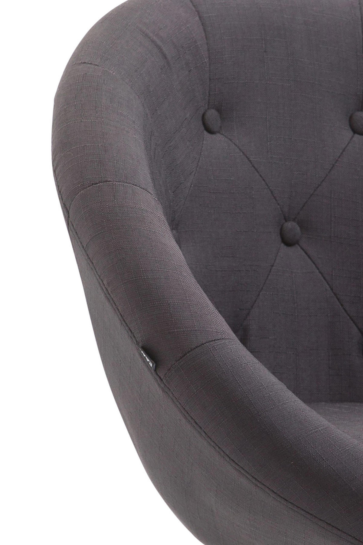 BARHOCKER Landern Stoff schwarz dunkelgrau - Dunkelgrau/Schwarz, Textil (65/128/57cm) - TPFLiving